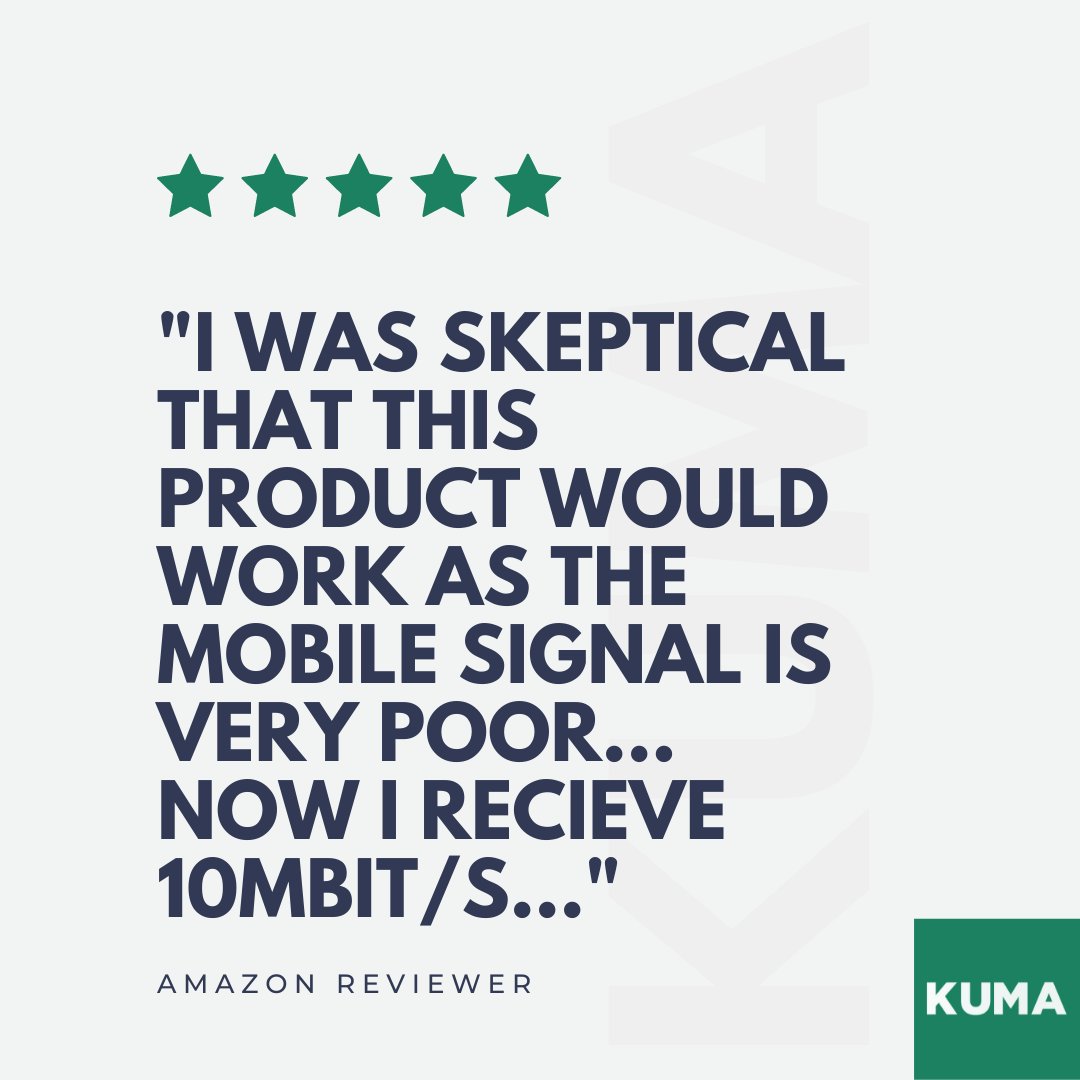 Kuma_Limited's tweet photo. Our customer wanted to break free from a very poor 1Mbit/s broadband package in their very remote home. Using their new Kuma Connect they were able to switch to 4G and enjoy 10 times the speed! https://t.co/R5m6hk8kNg