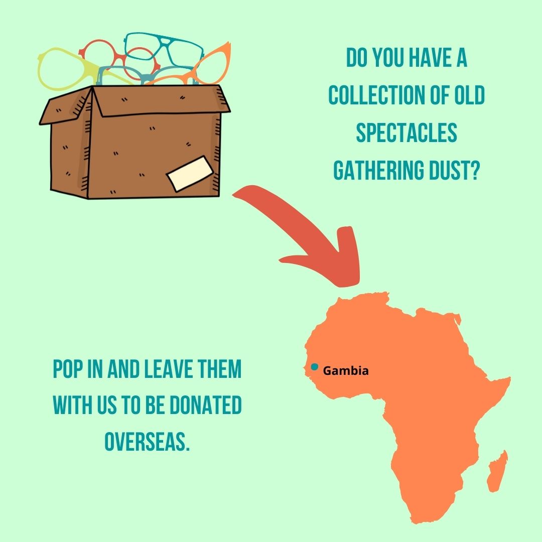 If you have any old pairs of specs that are not being used, please feel free to pop them into the practice where we will organise for them to be donated overseas 👍

#goodcause #wetherby #opticianlife #independentoptician #donate