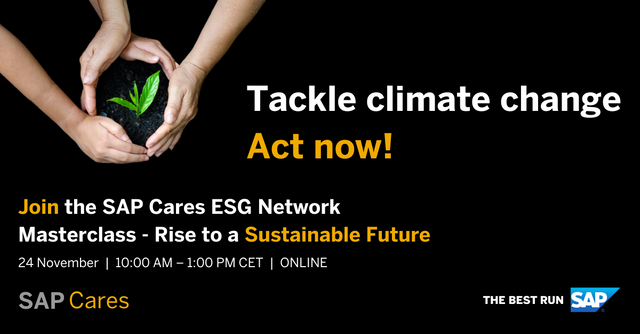 mbhoola's tweet photo. Register now for our #SAPCares Masterclass to hear from top leaders pioneering sustainable change as a new dimension of success. https://t.co/hHkpfDEjai https://t.co/bmJSuUYV2x