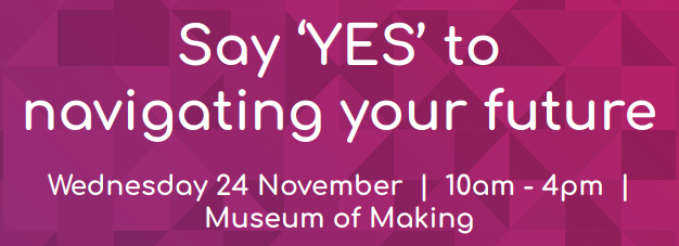 DerbyCC's tweet photo. Are you between 16 - 25 and looking to start your career? 🤔💭

Join us on 24 November for an interactive event at the  Museum of Making to discover your next step and future career.

Sign up to the event 👉https://t.co/3wUqlbOuYh https://t.co/WiGJk3OW8b