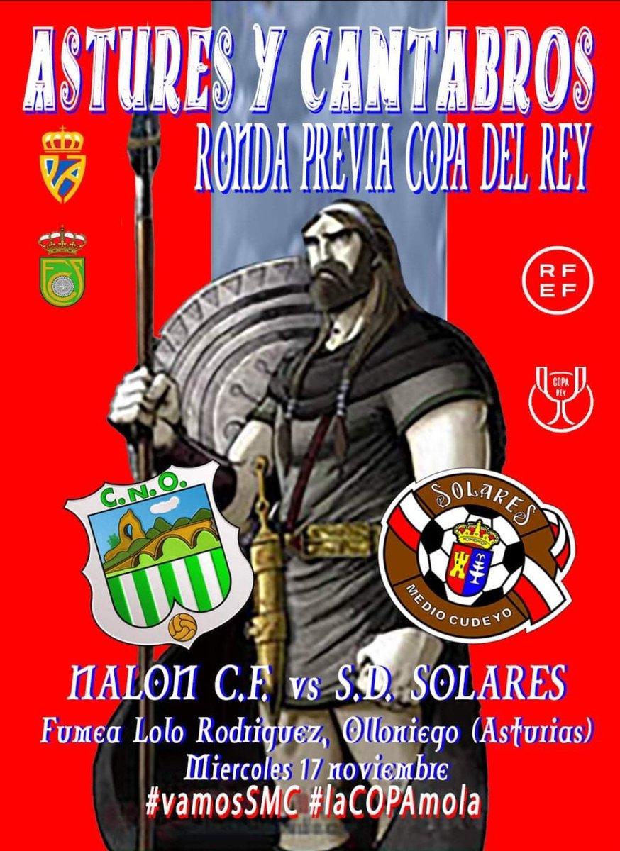 PsoeMCudeyo's tweet photo. Desde el PSOE de Medio Cudeyo queremos trasladar todo nuestro apoyo a la gran familia que forma la @SDSolares1969. 
Mucha fuerza hoy en Olloniego contra el Nalón CF en la Previa de la Copa del Rey. 
¡Sois muy grandes!
#goSOLARESgo #CopadelRey https://t.co/EbmJmT71Rn