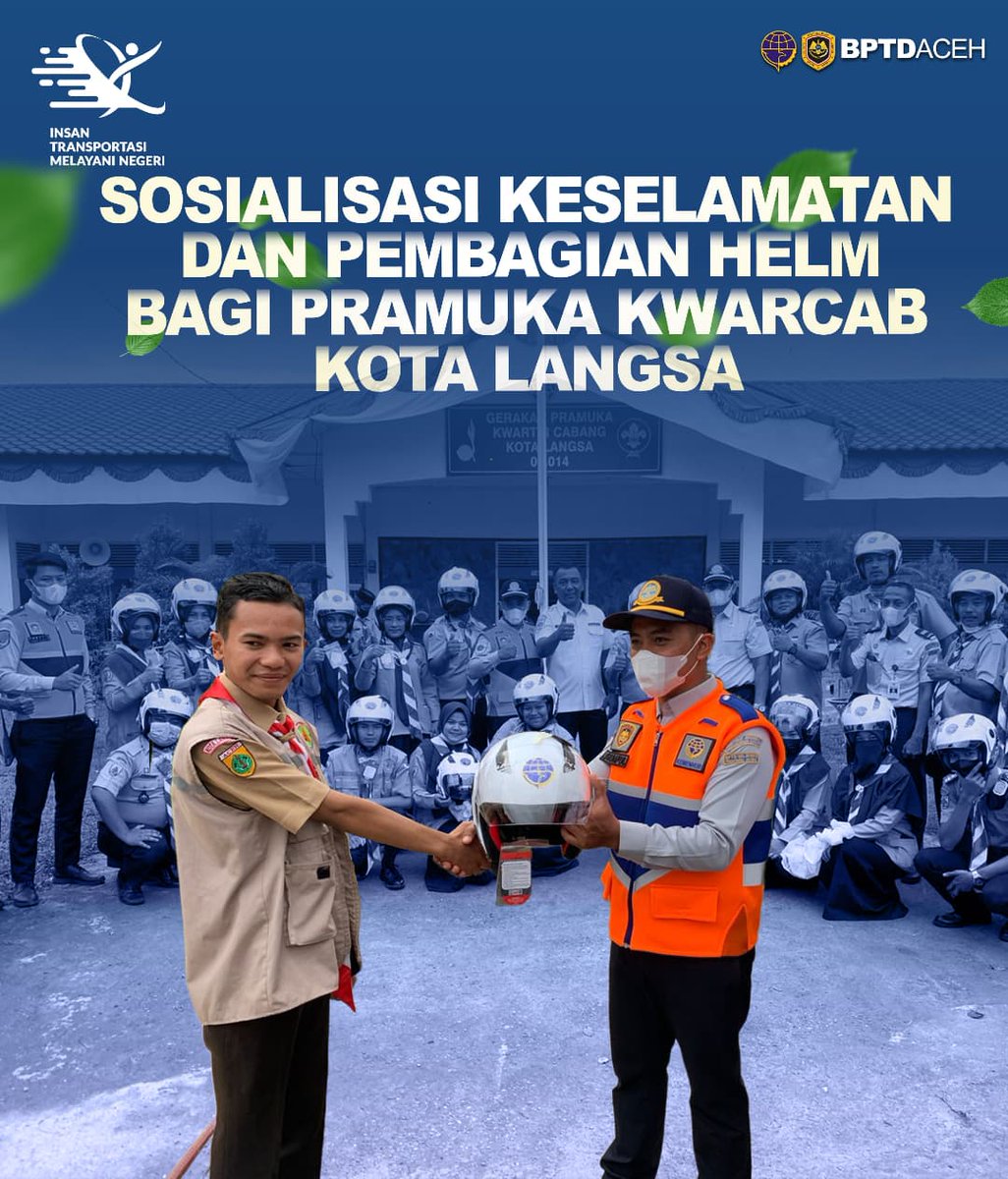 bptdaceh's tweet photo. LANGSA - Balai Pengelola Transportasi Darat Wilayah I Provinsi Aceh melakukan kegiatan Sosialisasi Keamanan dan Keselamatan Lalu Lintas pada Pramuka Kwartir Cabang (Kwarcab) Kota Langsa. Rabu, (17/11/21)

Selengkapnya di:
https://t.co/q2nDNJIx6A https://t.co/Zm4DMngEKx
