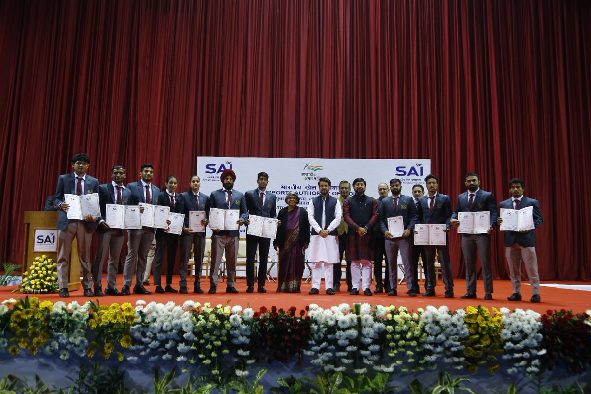 SAI_Chandigarh's tweet photo. Congratulations to all the athletes and coaches from #SAIChandigarh for being conferred at the 1st SAI Institutional Awards today.

#SAIAwards https://t.co/a9Z0Wgm3kJ