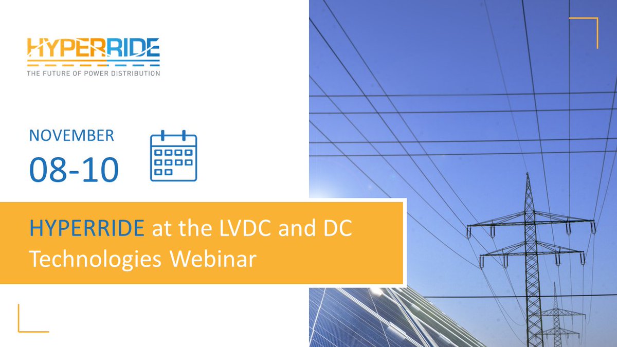 Hyperride_H2020's tweet photo. --- HYPERRIDE in energy transition ---

The @EU_Commission organised a webinar on LVDC and DC technologies. HYPERRIDE participated together with other energy stakeholders to discuss the potential applications and barriers for a clean energy transition. 

#hyperride #EU #H2020 https://t.co/Z3k8Q7crAI
