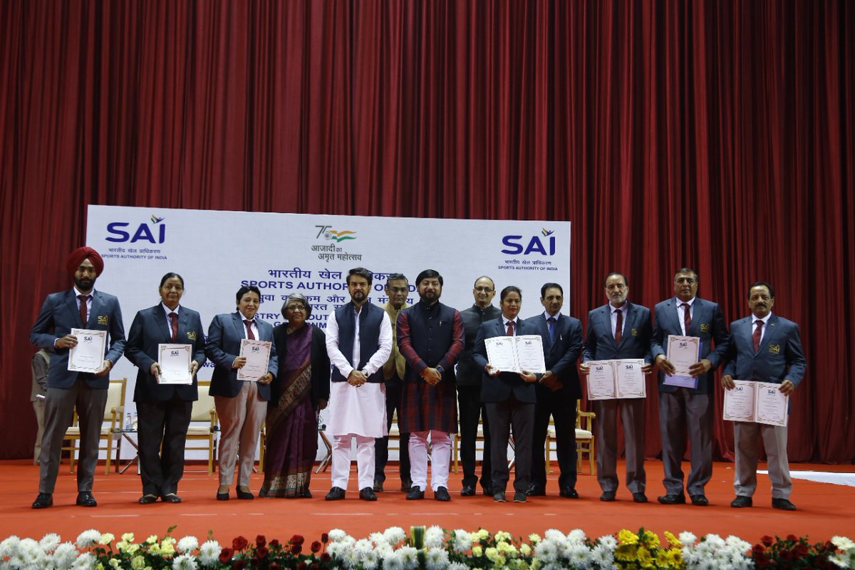 SAI_Chandigarh's tweet photo. Congratulations to all the athletes and coaches from #SAIChandigarh for being conferred at the 1st SAI Institutional Awards today.

#SAIAwards https://t.co/a9Z0Wgm3kJ