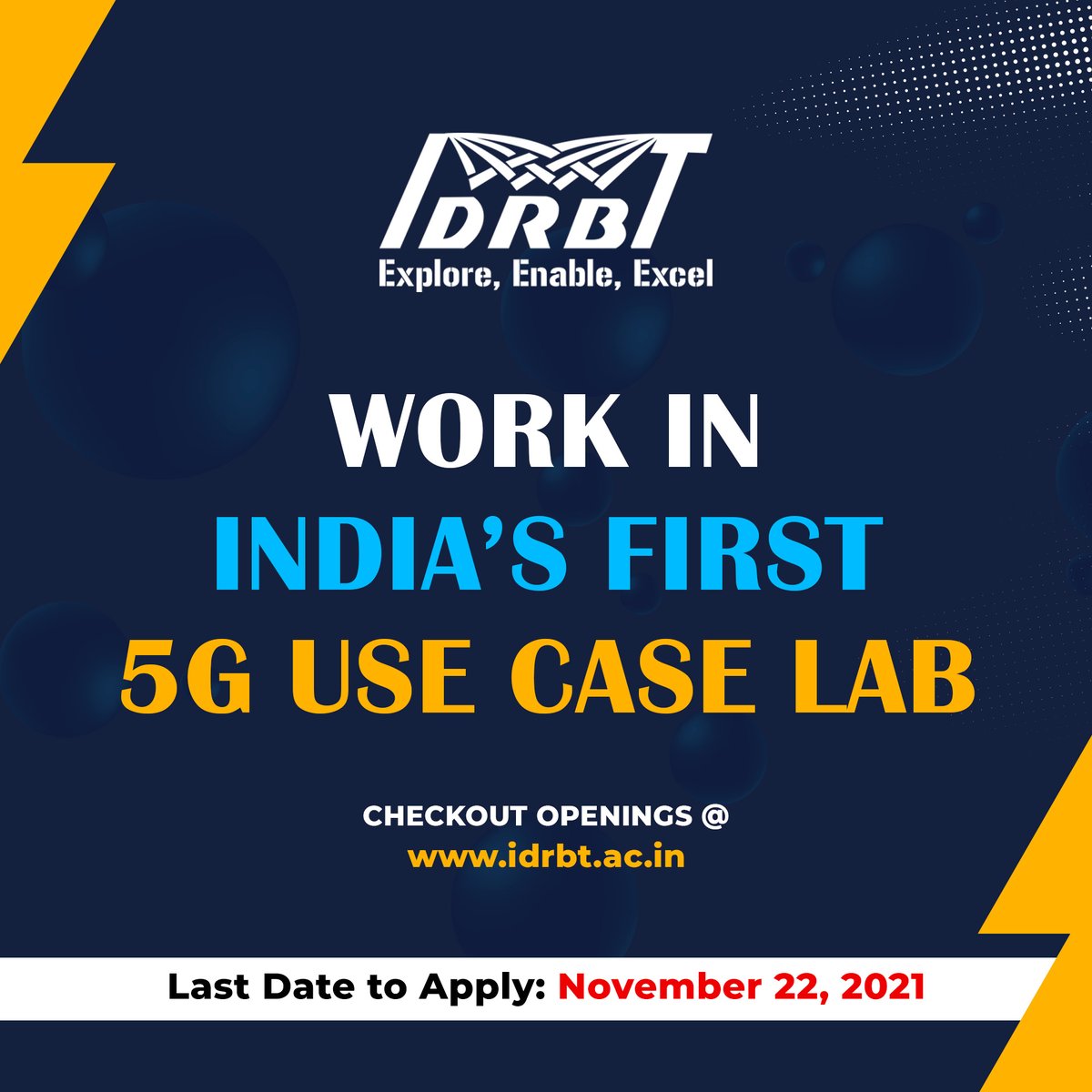 IDRBT's tweet image. Details at idrbt.ac.in 
#idrbt #careers #career #Jobs #JobOpportunity #careers #careeropportunities #technology #tech #Developer #Developers #techlead #5g #5gtechnology