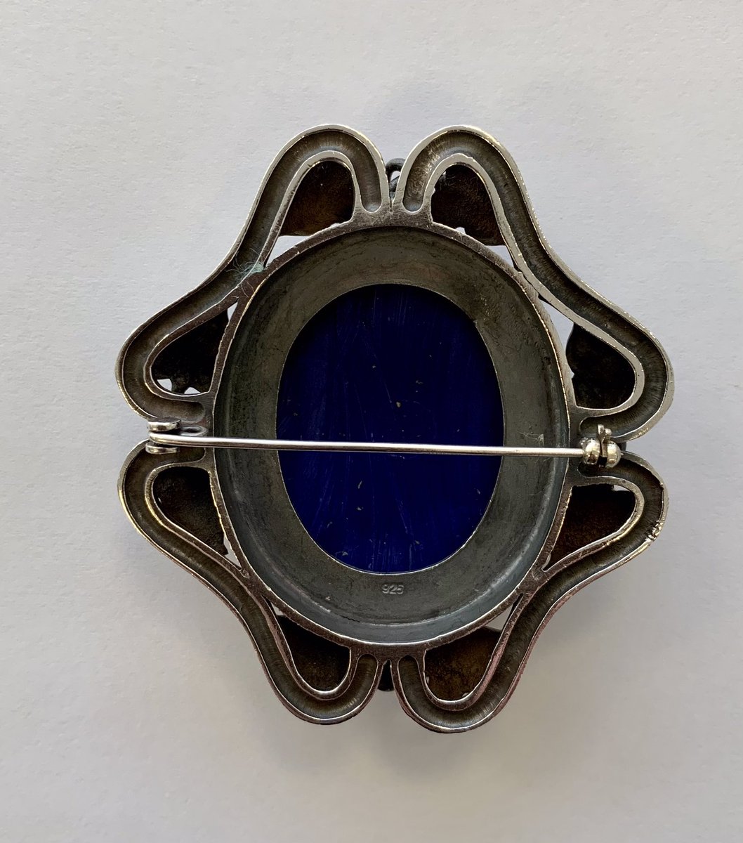 Check out our bio👌#lapis #lapisbrooch #silverbrooch #antiquebrooch #antiques #victorianbrooch