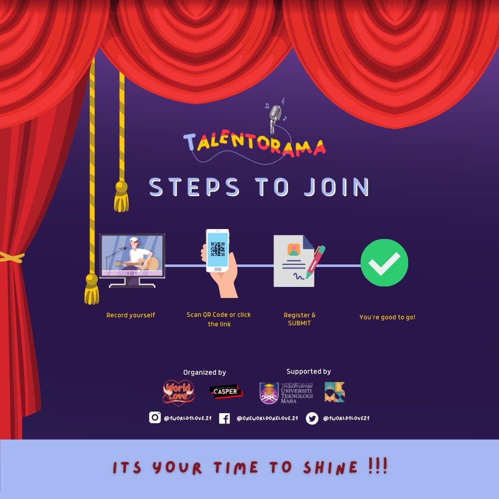 1world1love21's tweet photo. 1 WORLD 1 LOVE CAMPAIGN❤️
BY CASPER EVM

Brought to you the TALENTORAMA Singing Competition are open for all disable people to let them shine and show their talent while have a chance to win interesting prizes! https://t.co/Pns3aEUSfY