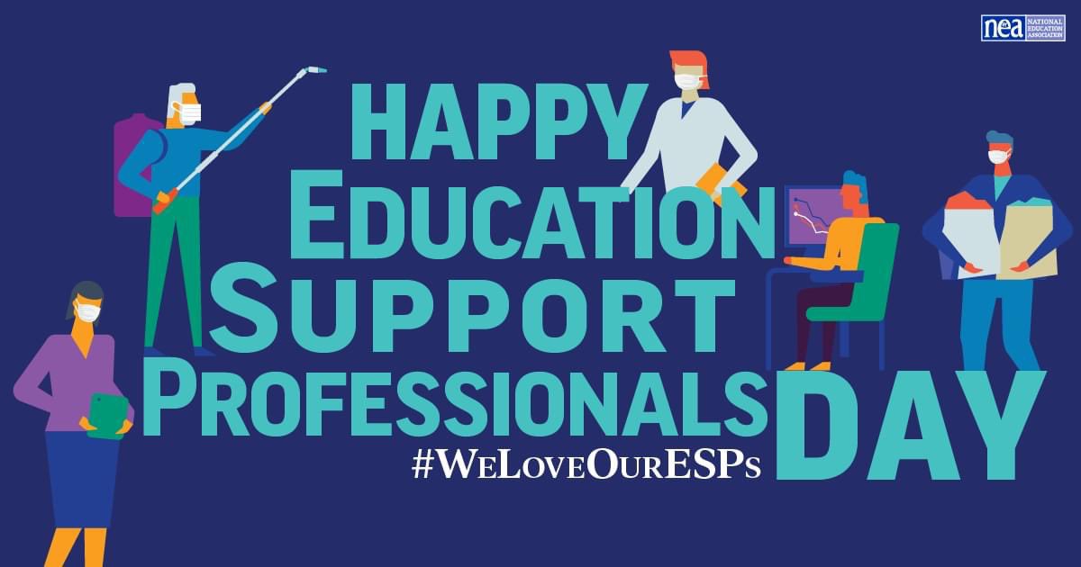 MyFCTA's tweet photo. #WeLoveOurESPs On this day during American Education Week we celebrate our @FCPS_FASSE brothers and sisters and all the amazing work our Education Support Professionals do every day to support our schools, their fellow educators and our students.  THANK YOU!! https://t.co/5HQXkNEbL8