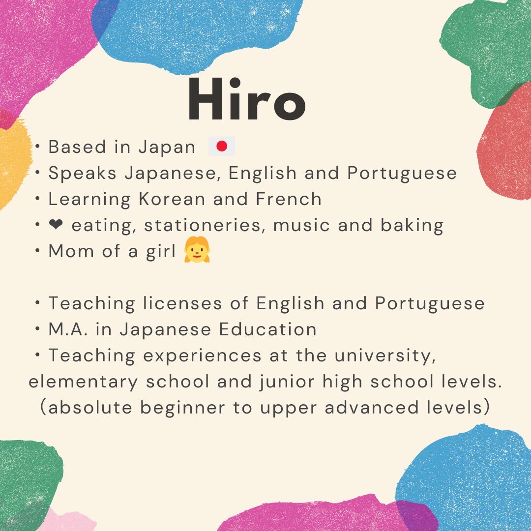 ToiroJapanese's tweet image. 🐰Who is Toiro? 🐱

We’d like to introduce little bit about ourselves before the coming up events, Toiro Japanese Talk Cafe on Twitter Space🍵

We’re excited to talk with you! 🥰