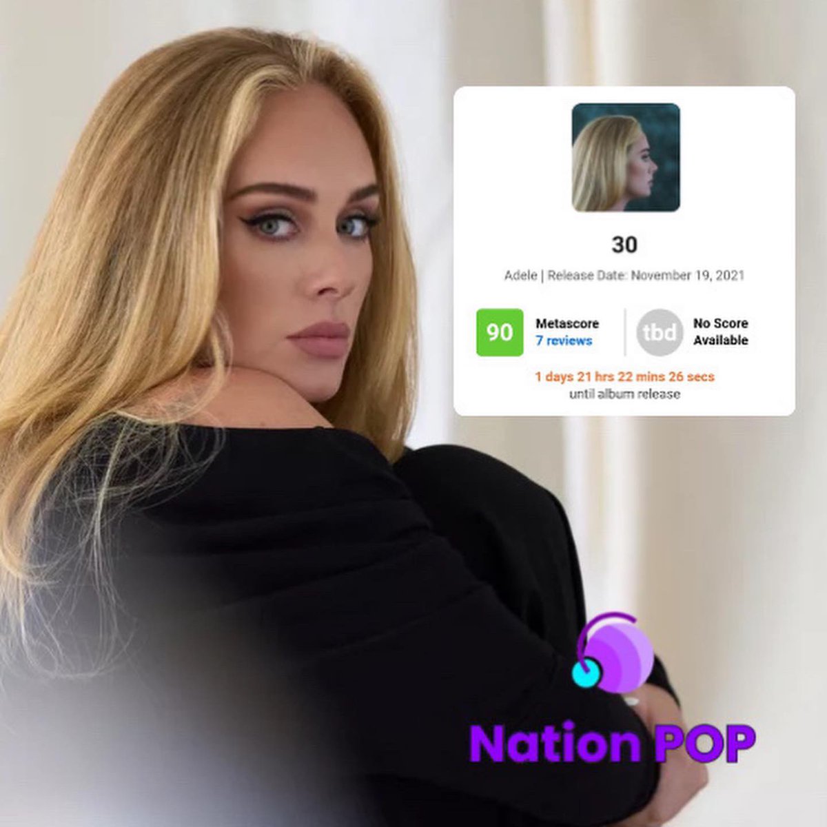 frexxquinha's tweet photo. A sexta-feira nem chegou, mas a crítica especializada já está sofrendo e enaltecendo horrores o novo álbum da mamãe @adele !
O #metacritic da gata tá bombando! Será que ainda sobe mais essa nota hein?
#adele #adelebrasil #adele30 @columbiarecords @sonymusicbrasil https://t.co/8zMJGAqnSD