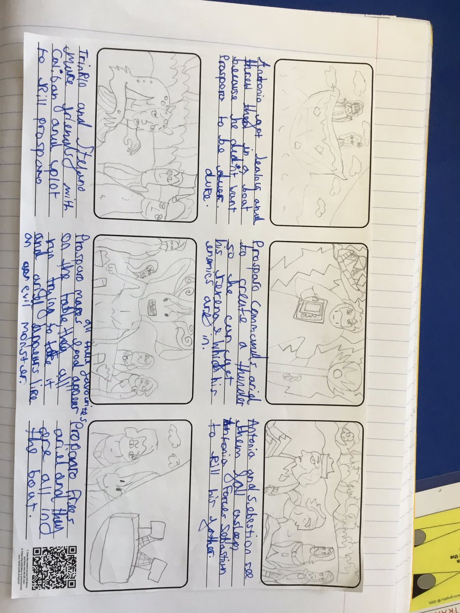 MissTuddenham's tweet photo. 6TU have been creating story boards and performing scenes from The Tempest this week in preparation for the @TheRSC Schools' broadcast! We are very excited!🌩🌊🧚🏻 @AndertonPark https://t.co/DHAqJhiCTQ