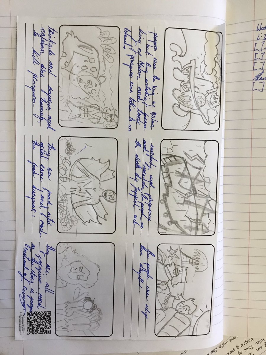 MissTuddenham's tweet photo. 6TU have been creating story boards and performing scenes from The Tempest this week in preparation for the @TheRSC Schools' broadcast! We are very excited!🌩🌊🧚🏻 @AndertonPark https://t.co/DHAqJhiCTQ