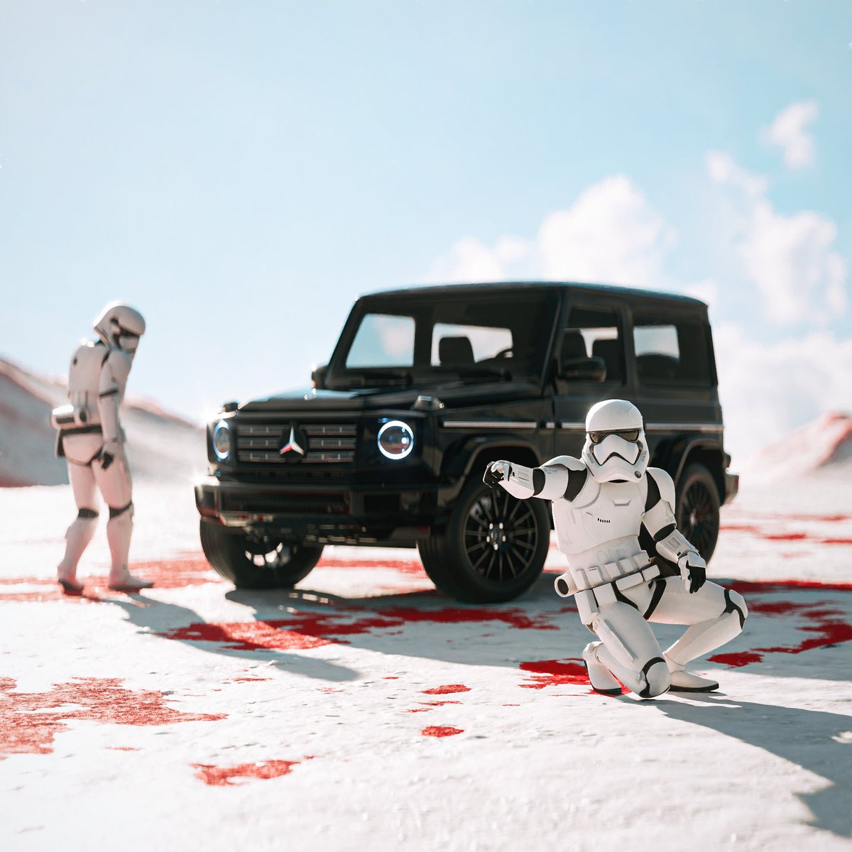 XPblt's tweet photo. GM Troopers!!! 

"Over there" is available on @objktcom 

Editions 25/25
Buy for: 1.5 ꜩ

Link: https://t.co/WB3WXSpmbq

Thank you for your support! 🙏
#art #CleanNFT  #3D  #illustration  #NFTdrop #objktcom #hicetnunc #starwars  #NFTCommmunity #tezosnft https://t.co/jIUuwdTRxV
