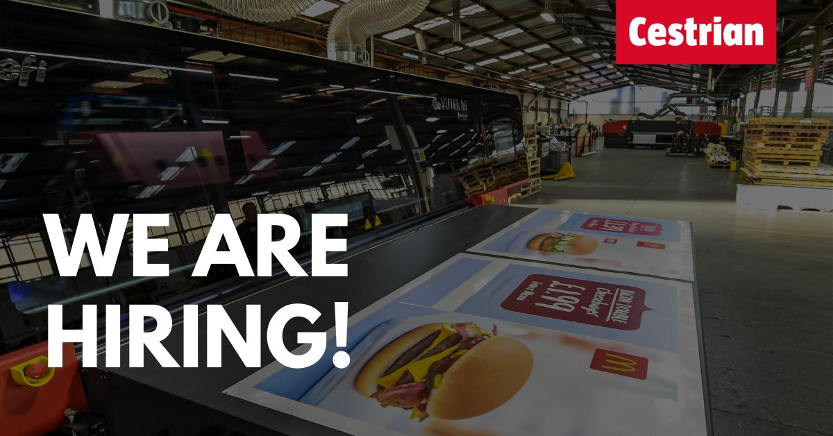 WE ARE HIRING!!
 
We are looking for a full-time Digital Print Operative at the Cestrian offices in Cheadle Hulme. Find out more about the role and how to apply here: cestrian.co.uk/join-us/digita…
 
Good luck!

#jobapplicants #stockport #manchesterjobs