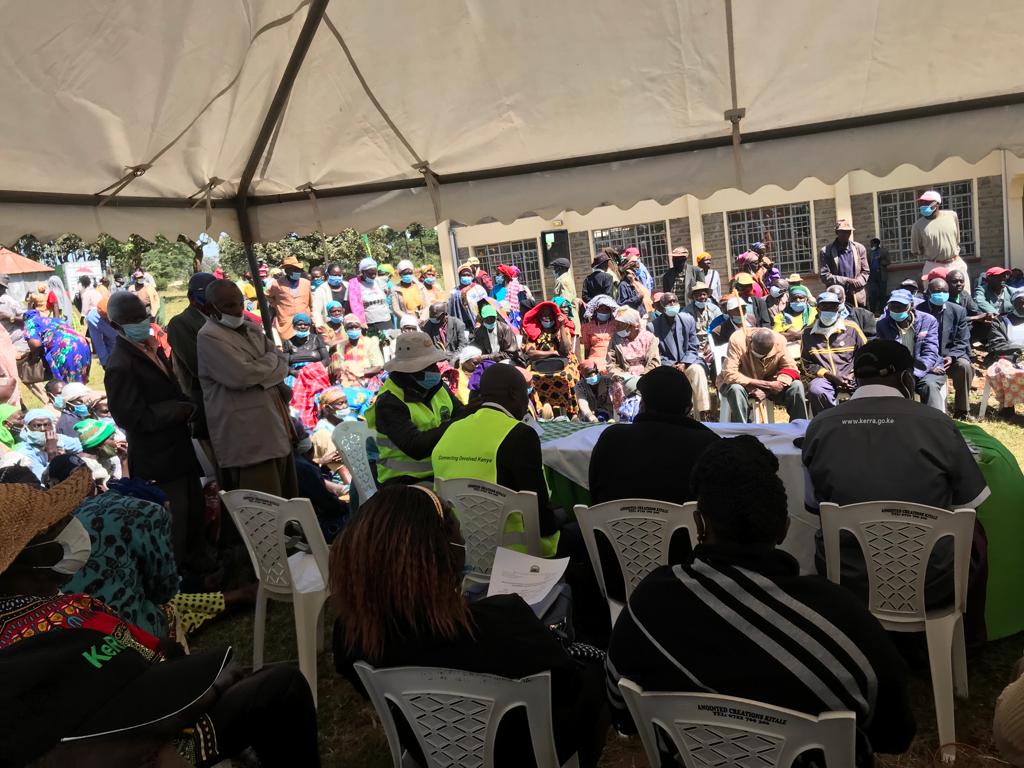 KeRRA_Ke's tweet photo. Public Sensitization on Road Reserve matters in Kwanza, Trans Nzoia County.
#connectingdevovledkenya https://t.co/aenWVj769n
