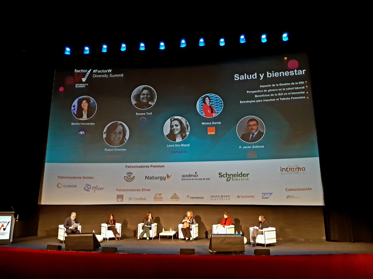 AXASegurosEs's tweet photo. @MaribelHdezS participa en la mesa sobre Salud y Bienestar del evento #FactorW de @Intrama_es , donde se habla de cómo la diversidad impacta en el ámbito del bienestar laboral. https://t.co/i0CZ0O9tnO