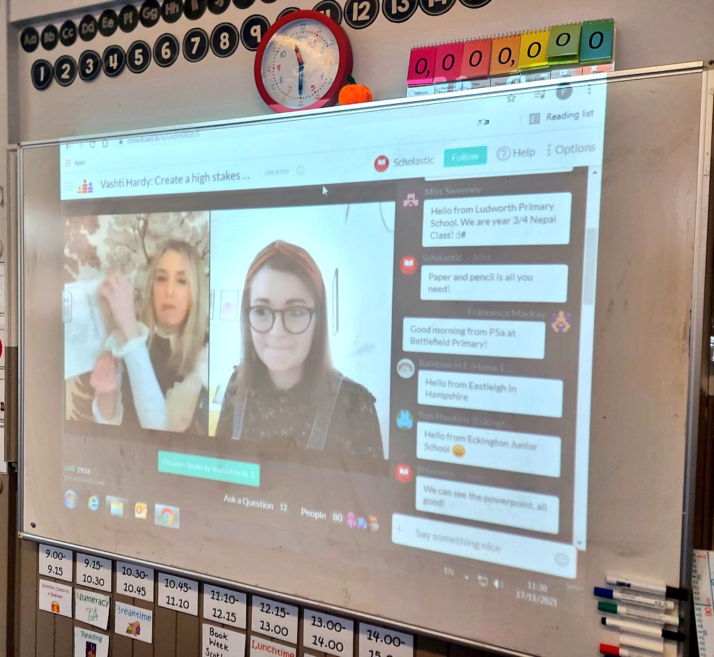 MissFMackay's tweet photo. P5a @BattlefieldPS were so excited to hear @vashti_hardy answer our question about the drawing and publication of her beautiful story world maps in her books during the @Scholastic live author session!! #BookWeekScotland #whatabuzz! 🗺🧭📚 https://t.co/NFCPmQsrkf