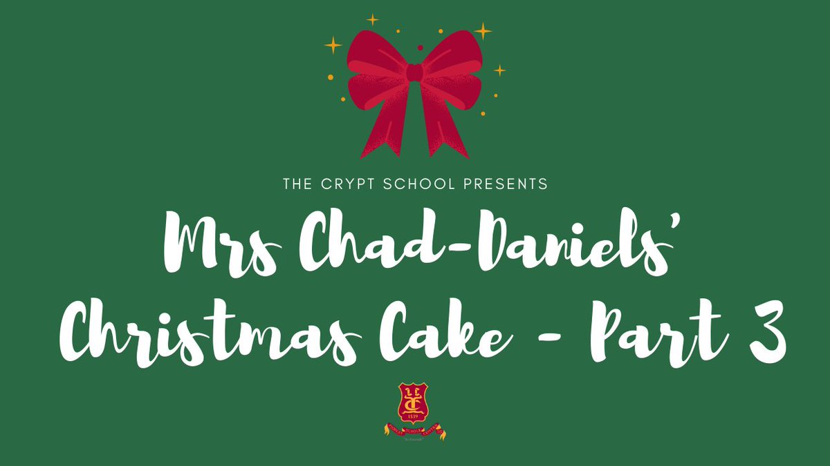TheCryptSchool's tweet photo. Part 3 of Mrs Chad Daniels' series on how to make a fruit cake is now available! #CryptChristmas #CryptFood 🎄
Part 3: https://t.co/beaiotxvT6 https://t.co/urzGCeRGNQ
