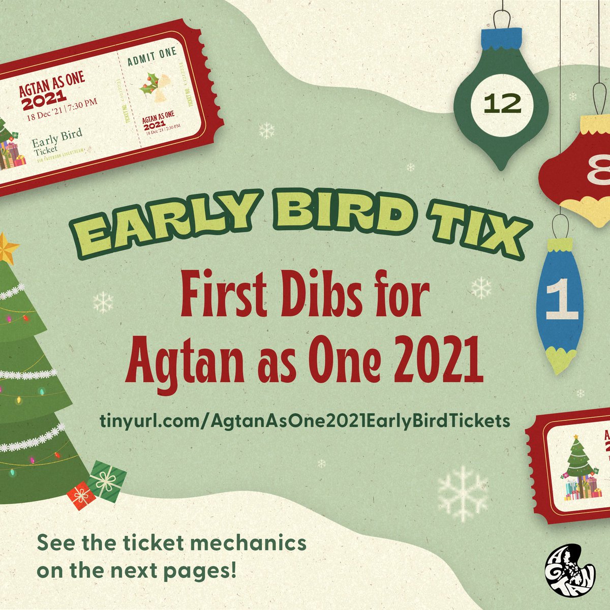 agtan_ph's tweet photo. Do You Hear What I Hear? 🔔 

That’s right! We’re offering early bird tickets and a chance to meet and greet with one artist of choice! 🎫

💚 Order tickets here: https://t.co/SekEY7SlKN

💚 More details can be found here: https://t.co/KLBh0s6V1w https://t.co/0SNW7f018i