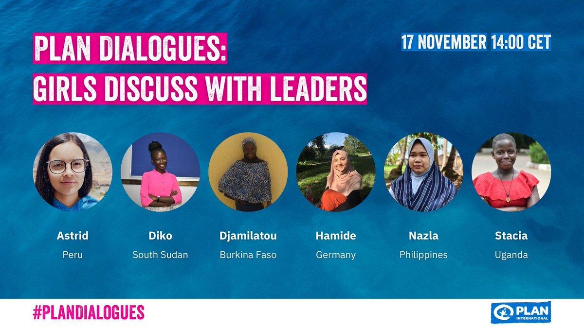 PlanAULiaison's tweet photo. 🔔Happening Now z very 1st edition of “Plan Dialogues: Girls Discuss with Leaders”, an intergenerational dialogue b/n girls & @_AfricanUnion @EU_Commission & @UN with @ProfSarahAgbor, @StellaRonner, @GillianTriggs #PlanDialogues @PlanNY_UN @PlanEU
🔴Live https://t.co/qZmT3Aw8Zd https://t.co/QIoFaHn7dk