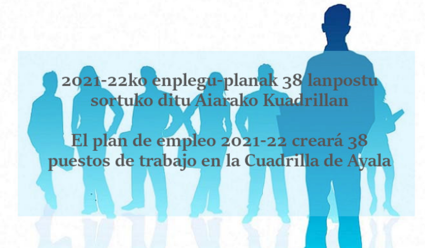 ‼ El plan de empleo 2021-22 creará 38 puestos de trabajo en la Cuadrilla de Ayala y Orduña 

➡ En Laudio: Capataz/a jardinero/a (2 PUESTOS), Jardinero/a 8 puestos, y Ayudantes municipales

Más información 👉 zuin.net/2021-22ko-enpl…