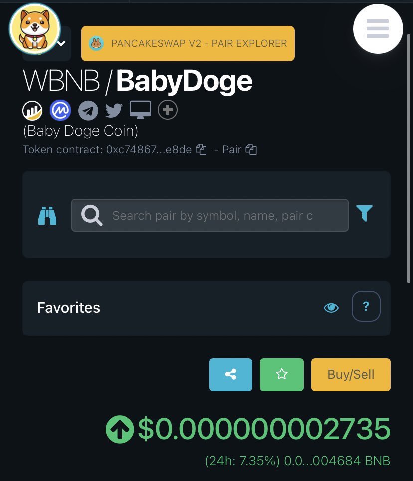 We are LIVE with a sponsored button on Dextools, in a couple weeks after the button we will have exclusive banners on BSC side then ETH side

See here: dextools.io/app/bsc/pair-e…