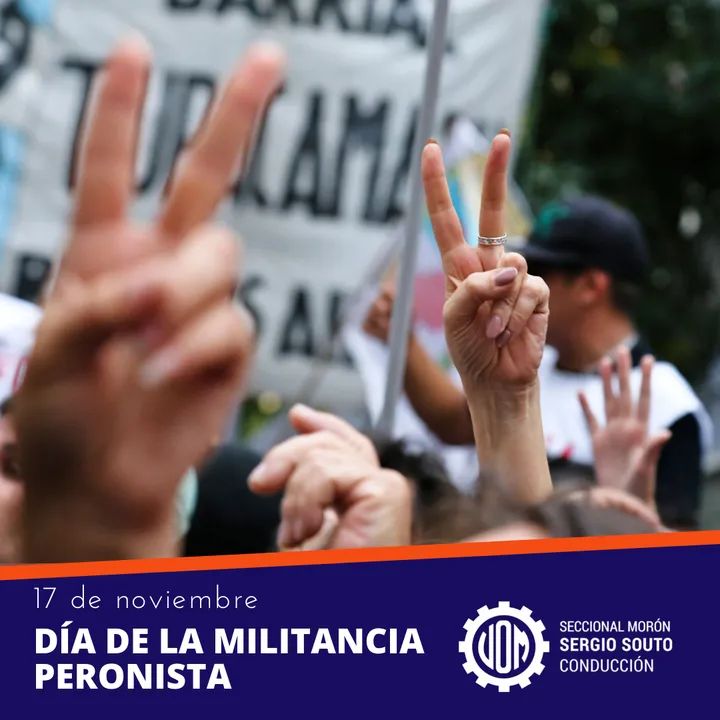 uommoron's tweet photo. Somos metalúrgicos.
Somos peronistas.
Feliz día compañeros y compañeras!
#DíaDeLaMilitanciaPeronista
✌🧡💙 https://t.co/DKia34c7KA