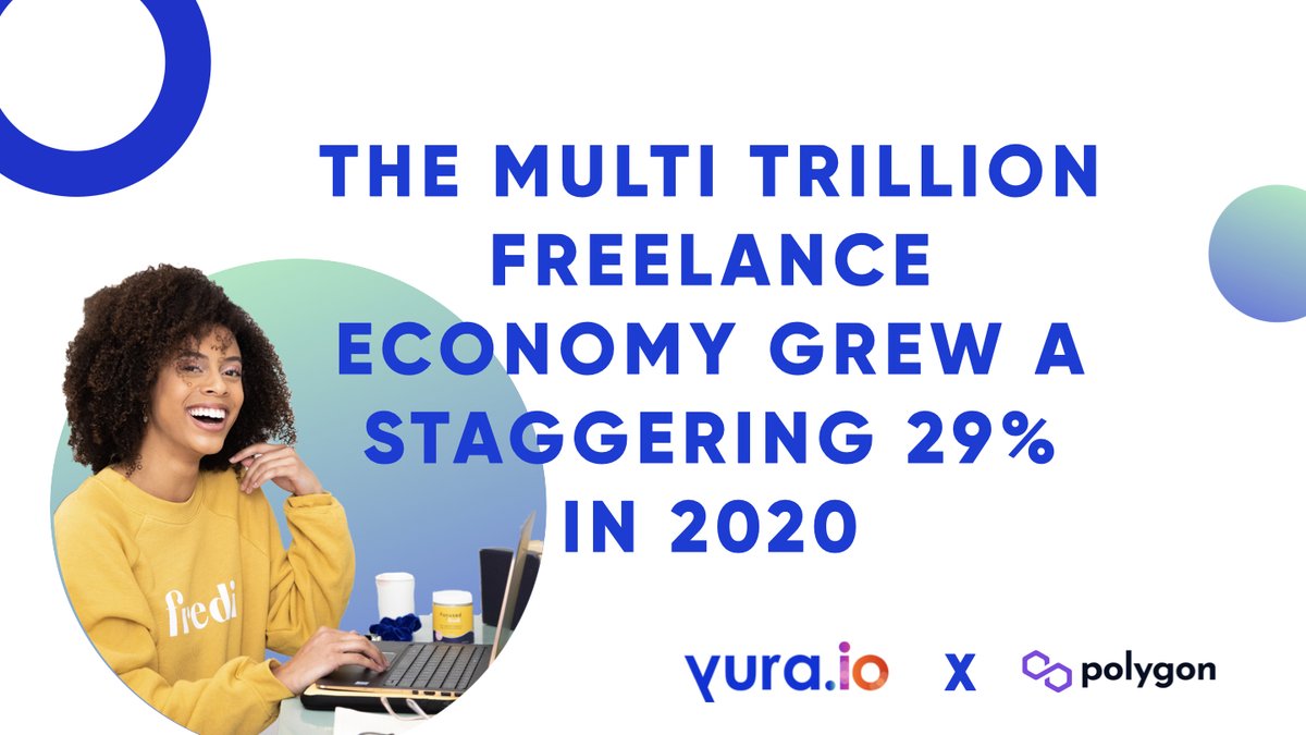 AppYura's tweet photo. The multi trillion freelance economy grew a staggering 29% in 2020. Yura empowers the growing workforce of freelancers straight into independence and wealth. And you can participate in our ecosystem and the YURA token: https://t.co/sohkyzPAYu

#freelancing #crypto #YURA #polygon https://t.co/JPSvBI3y1G