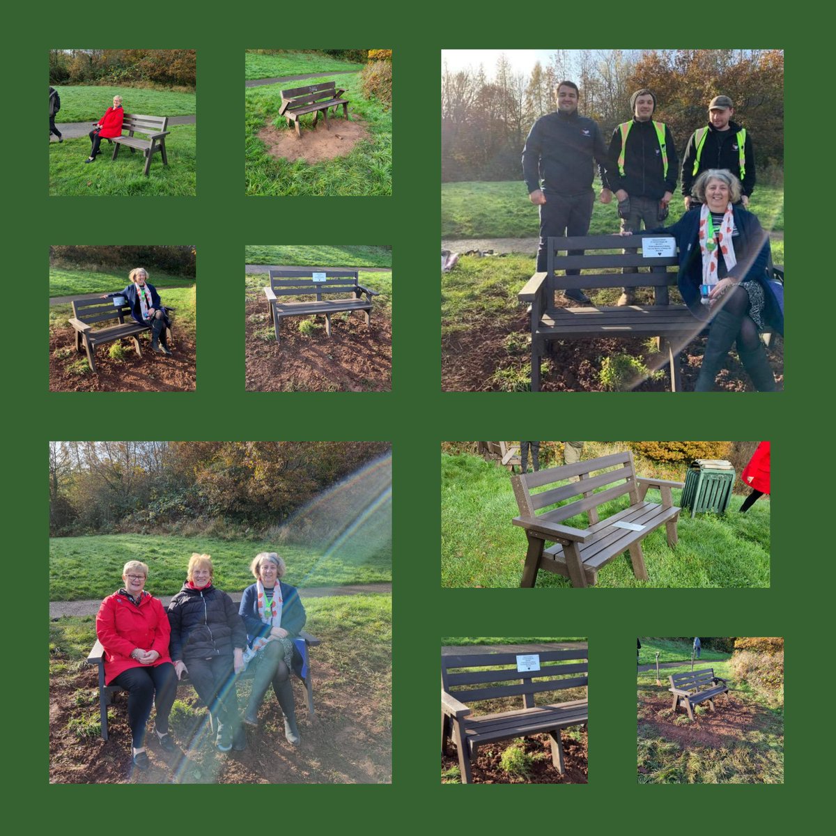 Thank you to @LCBConstruction  for providing and putting in our new bench after our other one had been burnt.
We are eternally  grateful  for your support and donation  of the bench .
Thank you on behalf of <a href="/WomeninMalpas/">Malpas W.I.</a>