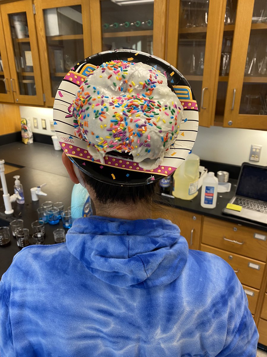 _FalconSTARs's tweet photo. Mrs. Wascura has the best crazy hair for #CrazyHairAndClothesDay during #RedRibbonWeek !! So creative!! 🍩 #YourSalisbury @tsc4me https://t.co/J5XPHn6rUA