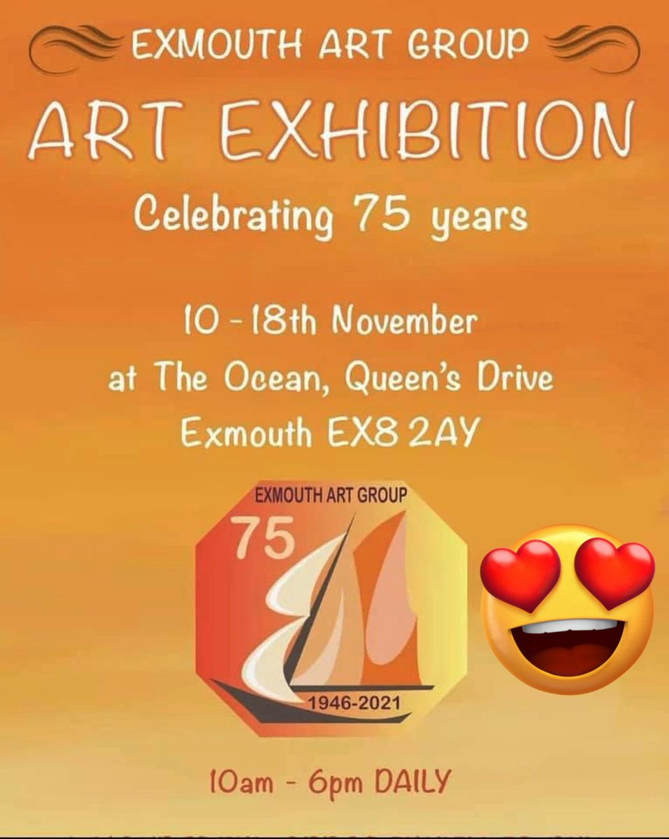 CarolineWinyard's tweet photo. Last two days of the exhibition! Lots of wonderful pieces of art, some available for sale. Pop down today, enjoy a stroll on the sunny seafront and perhaps a spot of dinner…? 😊☀️ https://t.co/XjbE4NsuLk