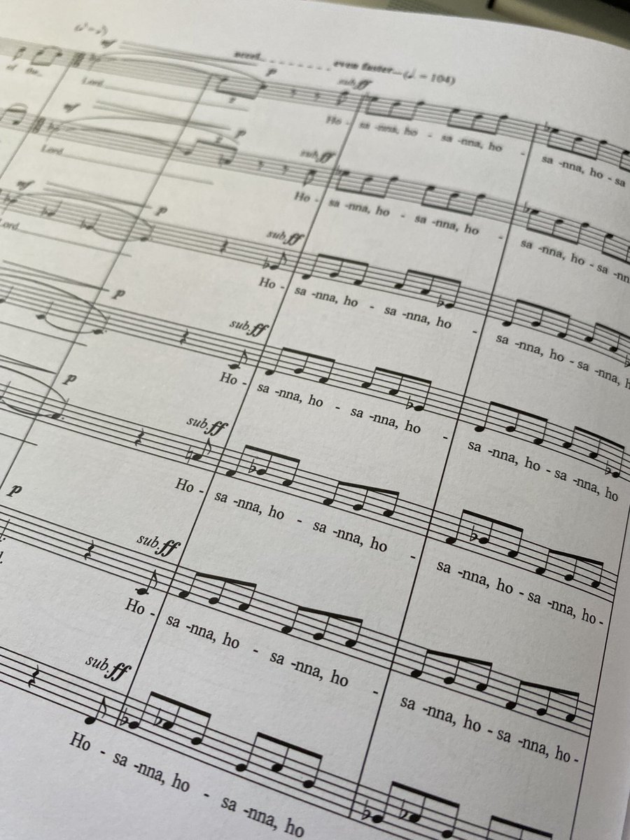 We’re looking forward to singing <a href="/RoxannaPanufnik/">Roxanna Panufnik</a> Westminster Mass this Sunday morning for Christ The King Sunday. A stunning and exciting piece that we started to learn before Covid closed our doors in 2020. It is so good to be able to finally perform it.