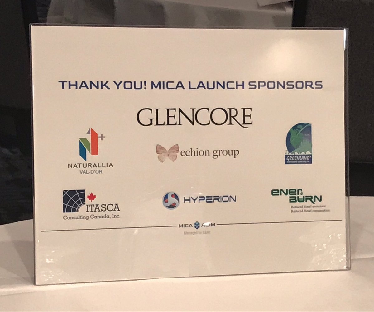 Thank you to <a href="/CEMI_mining/">CEMI</a> for the opportunity to sponsor the MICA Launch Event this morning. Excited to see <a href="/EchionGroup/">Echion Group</a> alongside other great companies and organizations.