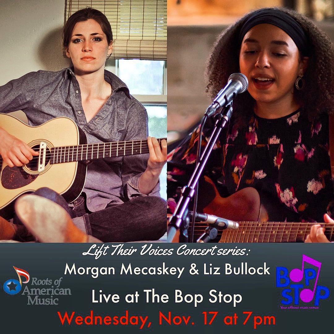ROAM_arts_edu's tweet photo. Tonight is our first, “Lift Their  Voices” concert at the Bop Stop in Cleveland. We have the fantastic Morgan Mecaskey and Liz Bullock for this evening concert. Tickets are $15 and show start 7PM. #womeninmusic #singersongwriter #wedensdayvibes #bopstop #cleveland https://t.co/0Jz9DANVom