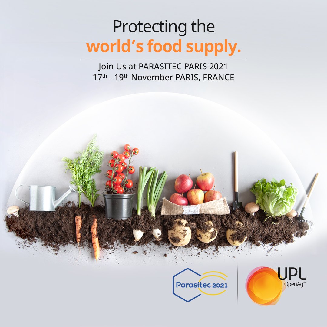 UPLLtd's tweet photo. We are attending the Pest Control & Public Health International Exhibition, Parasitec in Paris from 17th to 19th November.
We would be pleased to see you at booth A85.
Register here: https://t.co/bBAbLBjyPZ
#OpenAg #UPL #Parasitec2021 #UPLSolutions #Reimaginingsustainability https://t.co/egpGKwWCfB