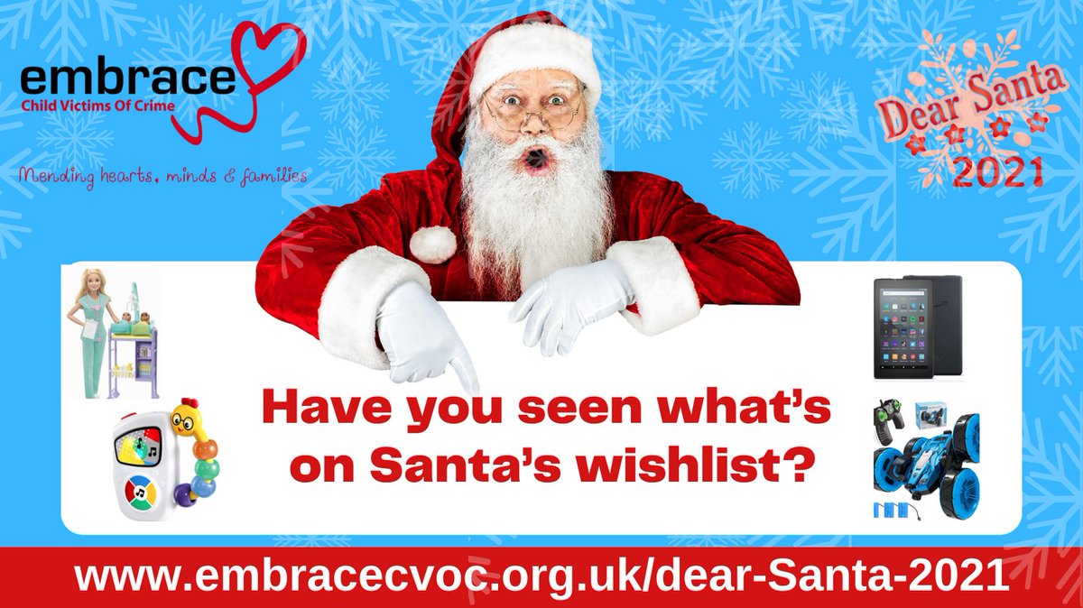 EmbraceCSOC's tweet photo. A doll, a remote control car, a baby toy &amp; a tablet are among 100s of gifts you can buy for a child harmed by crime this Christmas.
All the gifts have been chosen by the children who will receive them. Please buy a gift today👇 
https://t.co/Vs0iXiYYDL https://t.co/yS13zp9Ae3
