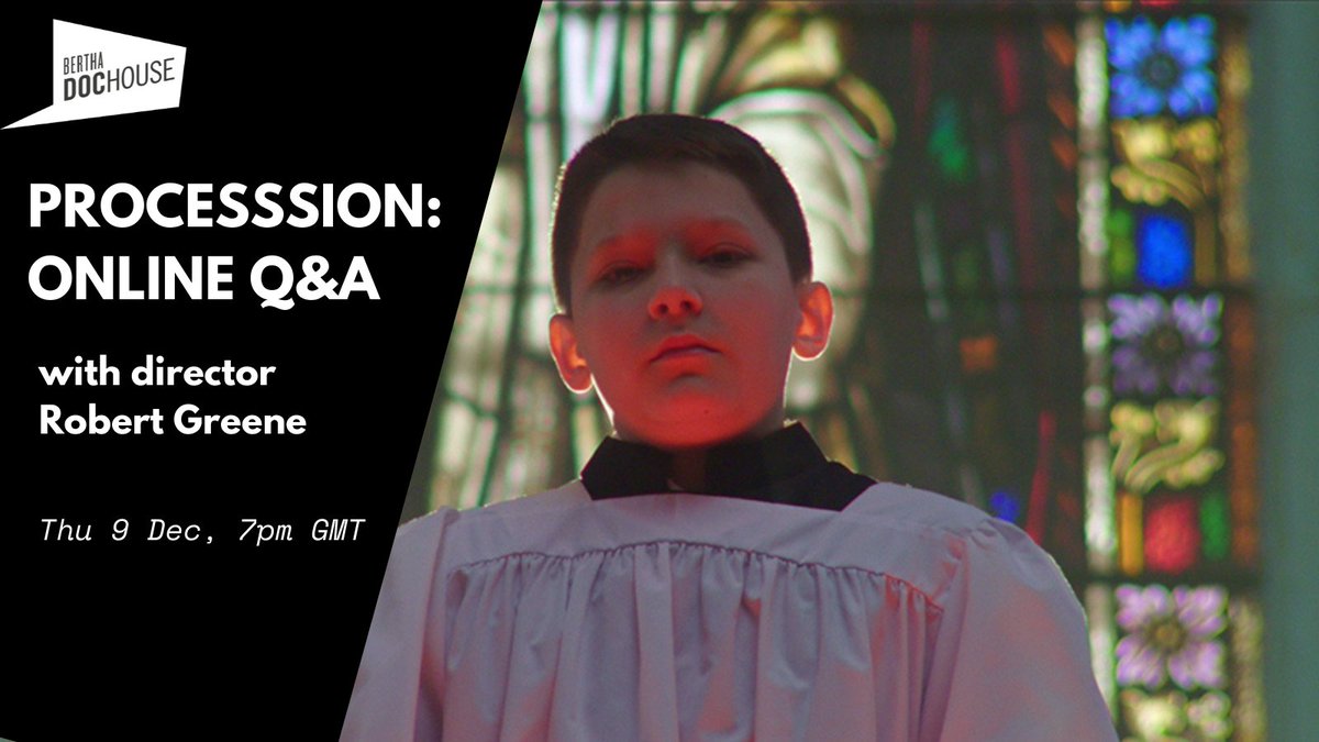 Our friends <a href="/BerthaDocHouse/">Bertha DocHouse</a> are hosting an online Q&amp;A with Director Robert Greene🎥
 
He will join them online to discuss his profoundly powerful new film, #Procession.

9 Dec at 7pm (GMT), available worldwide and free to join, register here 👇
eventbrite.com/e/procession-o…