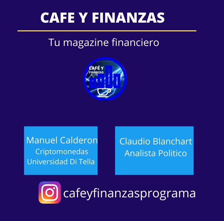 Hoy 1 pm
#magazinefinanciero 
👉 <a href="/claublanchart/">Claudio Blanchart</a> Análisis político post #Elecciones2021
👉 <a href="/NoPonziGames/">Manuel Calderon</a> Manuel Calderon, <a href="/utditella/">Universidad Torcuato Di Tella</a> #criptomonedas 
#radioargentina #veryalegre