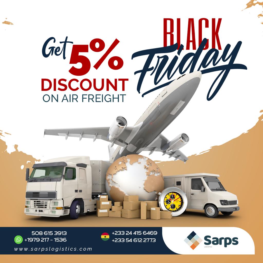 sarpslogistics's tweet photo. Make orders as black Friday is approaching and receive your package 10 times faster with our 5% discount on freight service, and get it your package on 1-2 days.

#blackfriday #blackfridaysale #sale #fridaysale #logistics_companies #tema #promotionforblackfriday #BlackFridayDeals https://t.co/5Vptjd2E6D