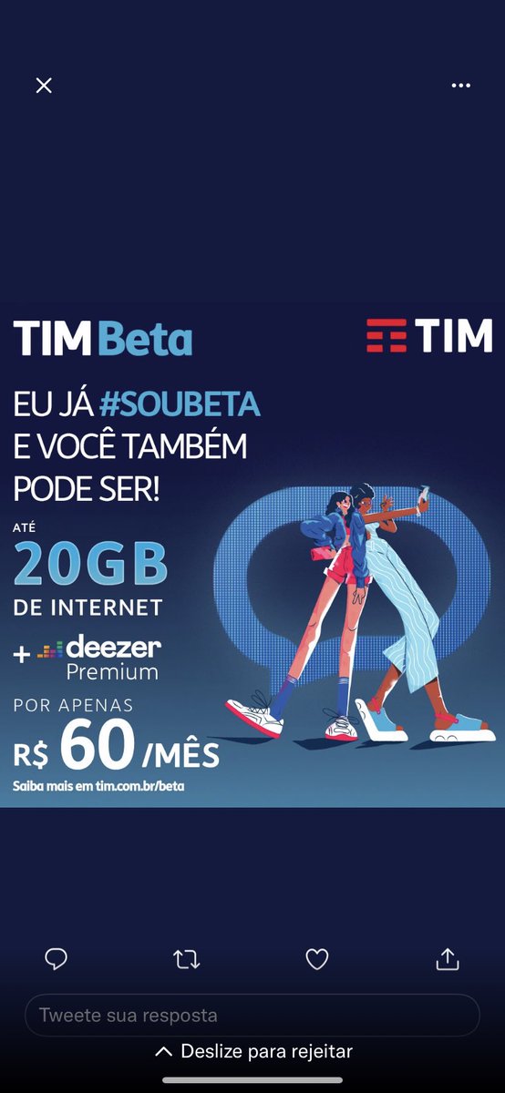 Plano da TIM mtooo top #SouBeta