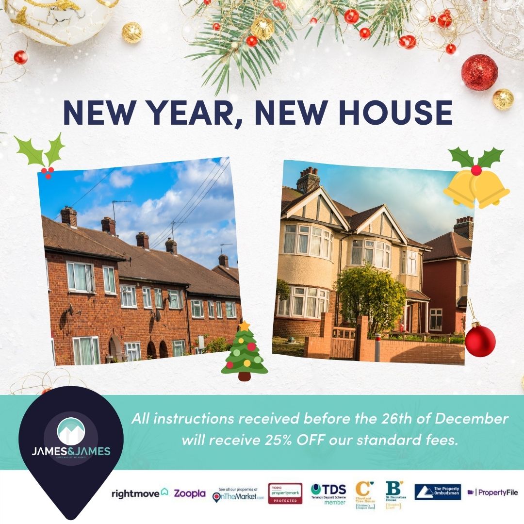 New year, new house!
Why not get the new year underway in your brand-new home? 
All property portals receive more website traffic from the 26th of December through to the 4th of January than at any other time during the year so start preparing  today!
ow.ly/E25o50GPzjv