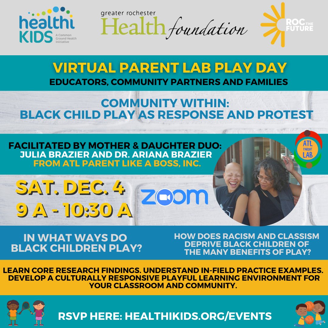 Healthi Kids (@healthikids) on Twitter photo Join #HealthiKids and #RocTheFuture as we celebrate and promote opportunities for Black kids cultural expression with <a href="/AtlParentLAB/">ATLParentLAB</a> #Educators, #parents, and #families are encouraged to attend!
MORE: healthikids.org/events/play-ba… Join #HealthiKids and #RocTheFuture as we celebrate and promote opportunities for Black kids cultural expression with <a href="/AtlParentLAB/">ATLParentLAB</a> #Educators, #parents, and #families are encouraged to attend!
MORE: healthikids.org/events/play-ba…