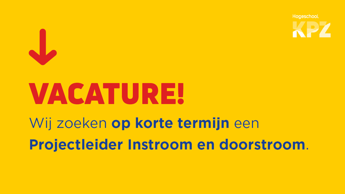 Wij zoeken een #Projectleider Instroom en doorstroom binnen het programma #Onderwijsarbeidsmarkt en #Strategisch #HRM. Kijk op bit.ly/3kJmo0K #werkenbijkpz