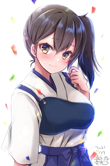 「進水日はさすがに気分が高揚します」
#艦これ版深夜の真剣お絵描き60分一本勝負
#艦これ版真剣お絵描き60分一本勝負_20211117
#加賀進水日 