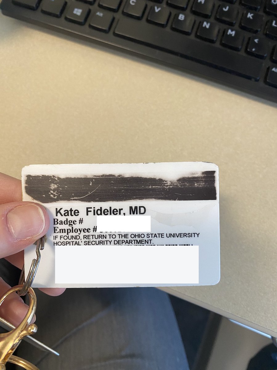 FidelerKateMD's tweet photo. When the mag strip on your badge stops working… it’s time to graduate, right? #PGY5 #OrthoTwitter https://t.co/8CSEhMeHfe