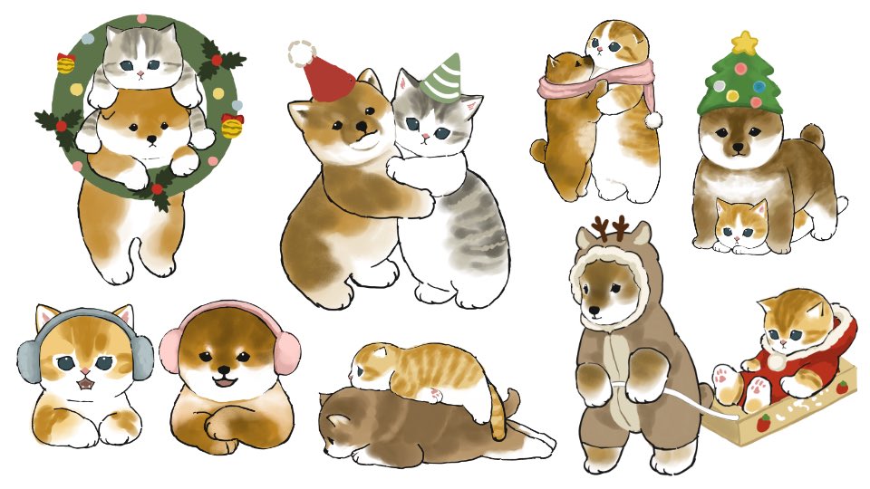 no humans animal focus earmuffs christmas white background hat cat  illustration images