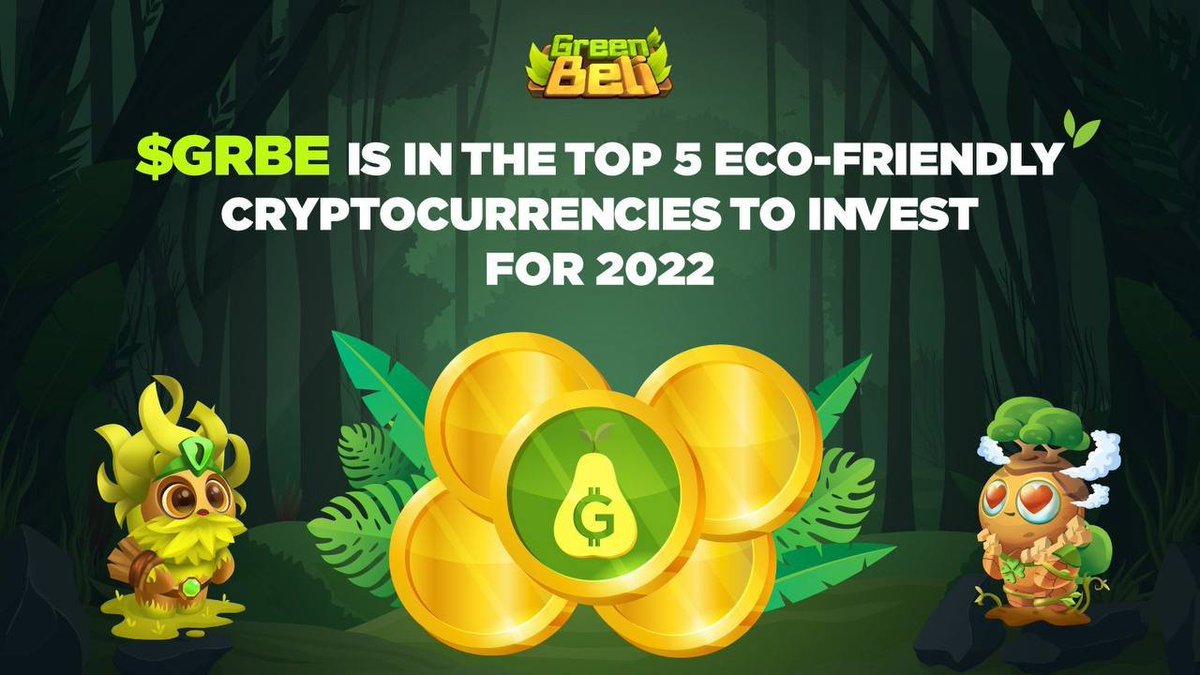 Green_Beli's tweet photo. $GRBE IS IN THE TOP 5 ECO-FRIENDLY CRYPTOCURRENCIES TO INVEST🚀

@FantomFDN, @Green_Beli, @Polkadot, @Cardano and @Tronfoundation are projects named as TOP 5 environmentally sustainable cryptocurrencies to invest in for 2022 by @Cointelegraph.

Read more: https://t.co/GMRupf5QjO https://t.co/ECPeaFyA2K