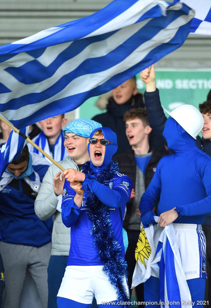 ClareChampion's tweet photo. St Flannan’s fans in great voice ahead of their Dean Ryan final against Ardscoil Ris as an opposition mascot is “red carded” by a steward all in good spirit. @StFlannans @ArdscoilRisLimk #final #deanryan https://t.co/XGbzyBxBgu