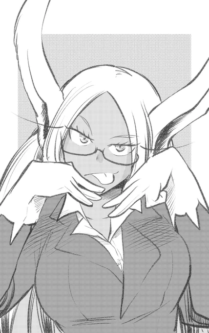 並んでる時に描いたミルコ 
